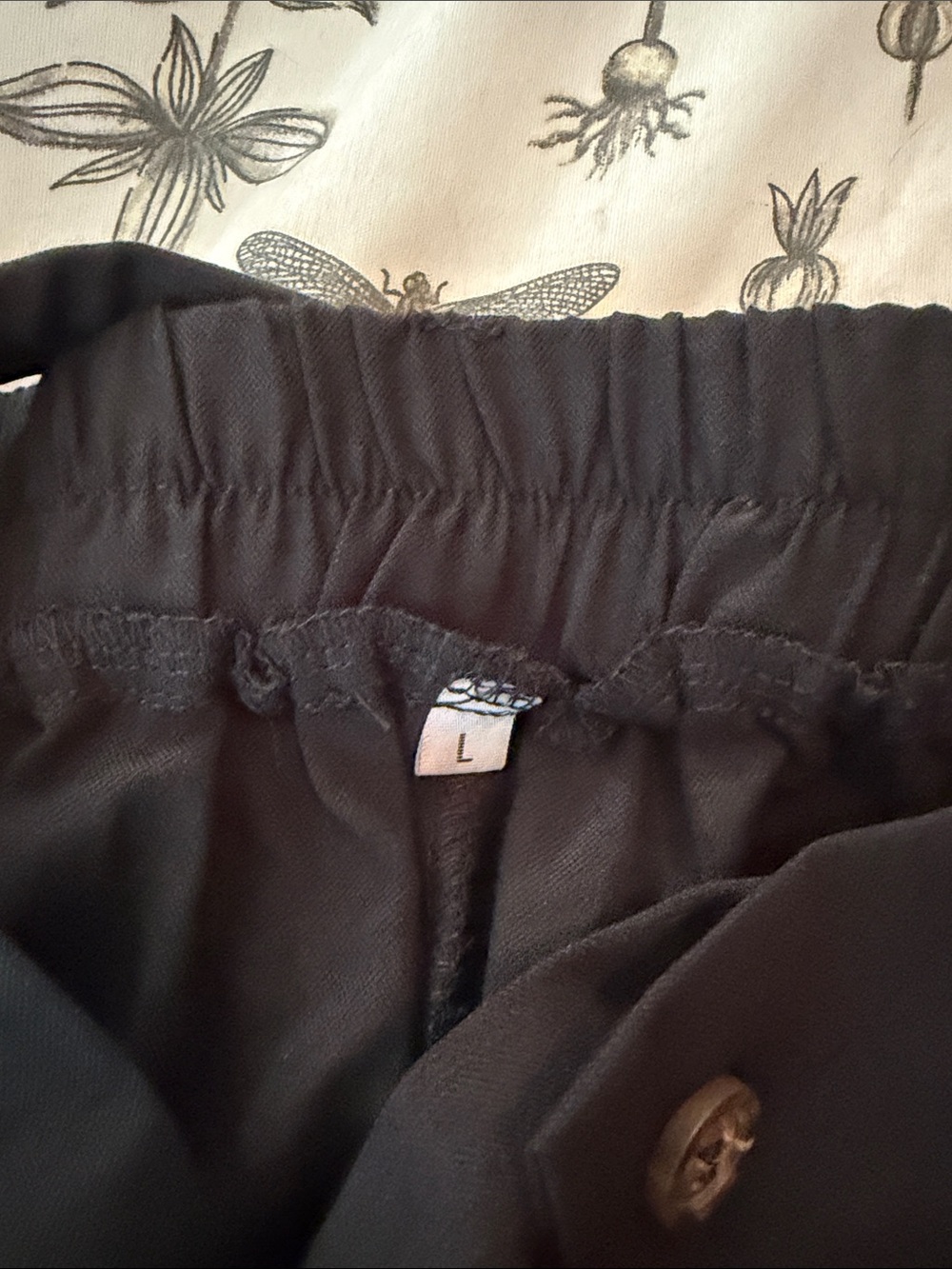 Black Wide Leg Women's Pants - Picture 3 of 4
